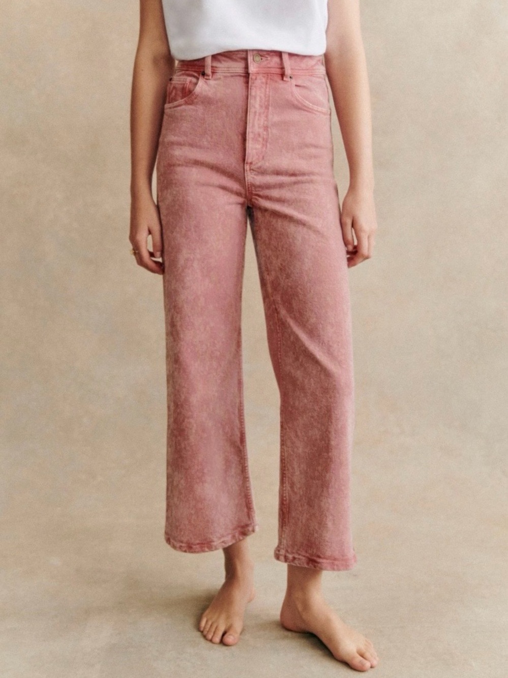 Sézane Le Crop denim